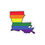 Thumbnail: Louisiana Gay Pride State Vinyl Sticker Decal