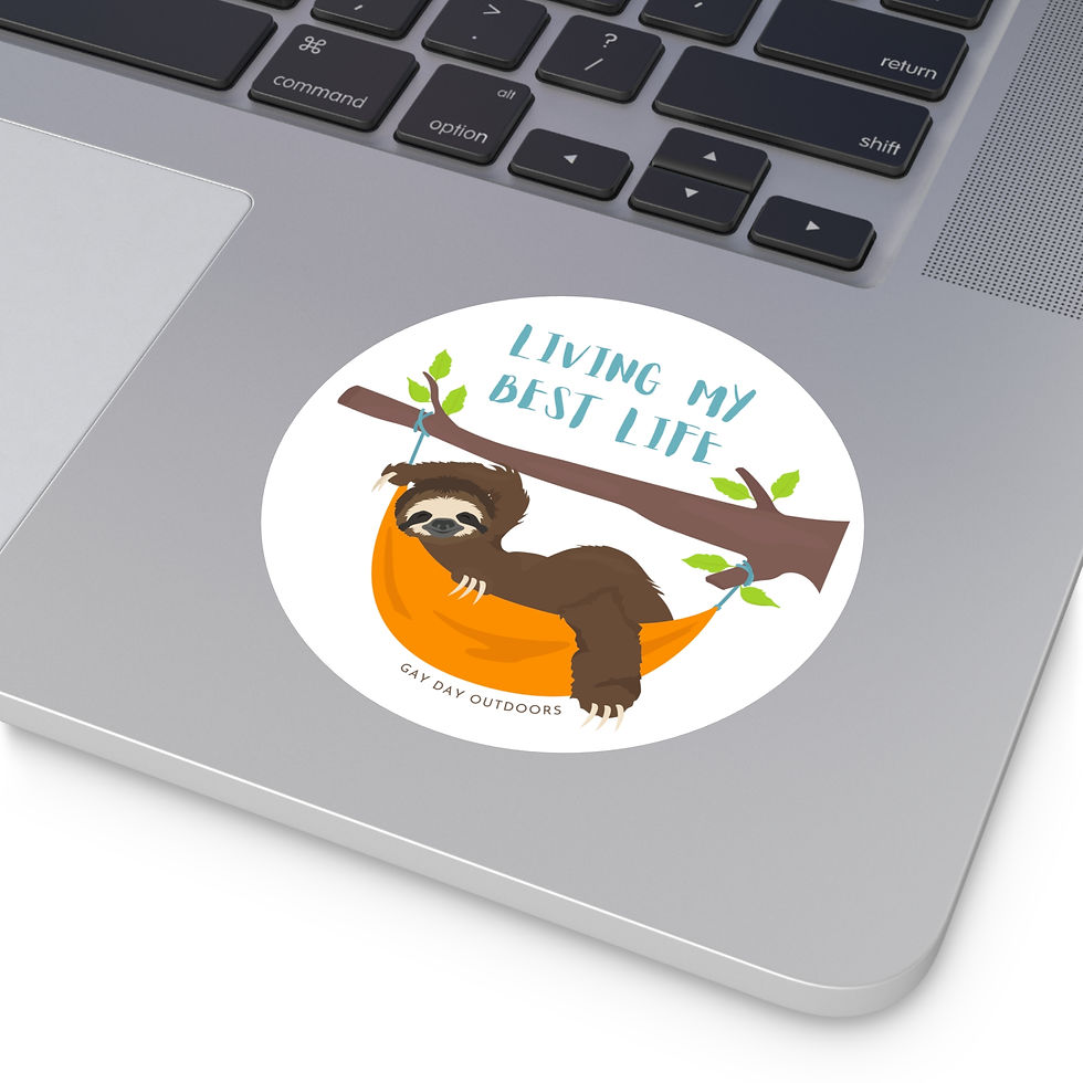 Thumbnail: Living My Best Life Sloth Vinyl Sticker