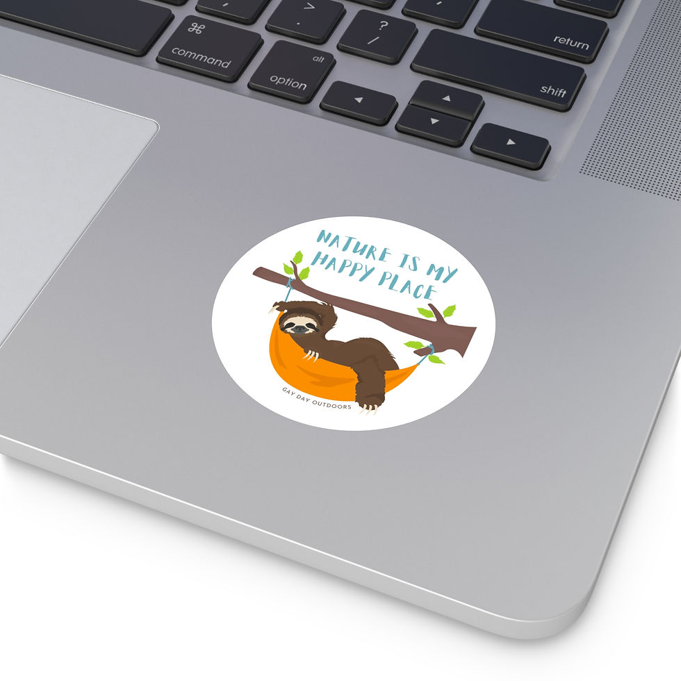 Thumbnail: Nature Is My Happy Place Sloth Vinyl Sticker