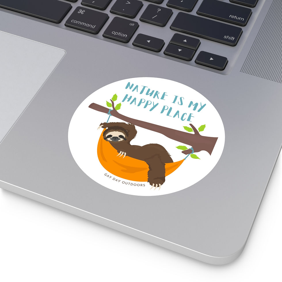 Thumbnail: Nature Is My Happy Place Sloth Vinyl Sticker