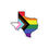 Thumbnail: Texas Gay Pride State Vinyl Sticker Decal