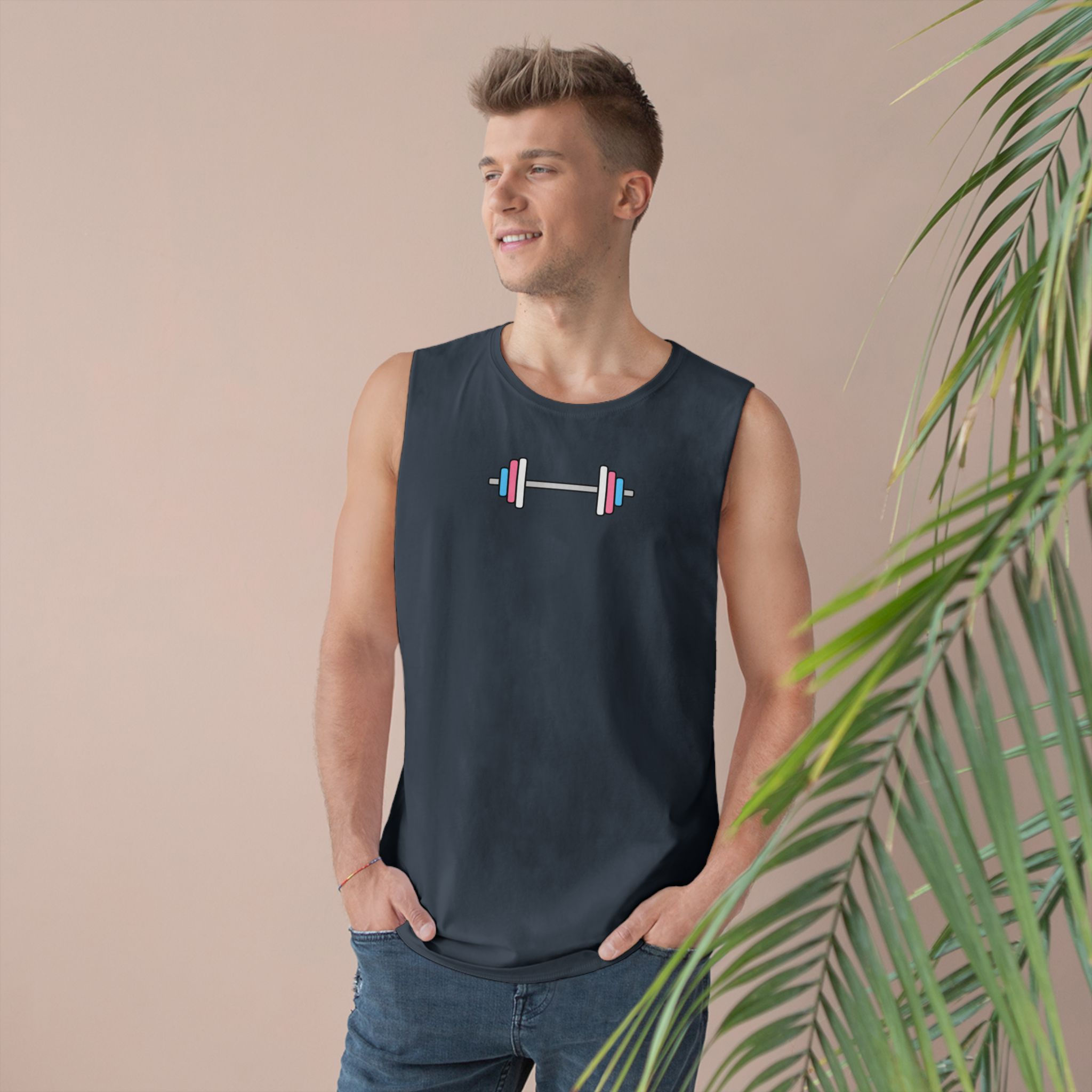 Trans Pride Weightlifter Unisex Barnard Tank 