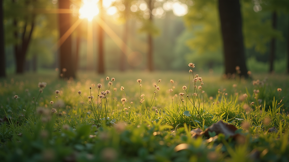 High-angle view of a peaceful nature setting encouraging mindfulness