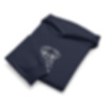 Thumbnail: Folded navy Pug Dad hoodie showing white embroidered design.