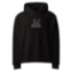 Thumbnail: Black Frenchie Mom hoodie with white embroidered Frenchie outline on the chest.