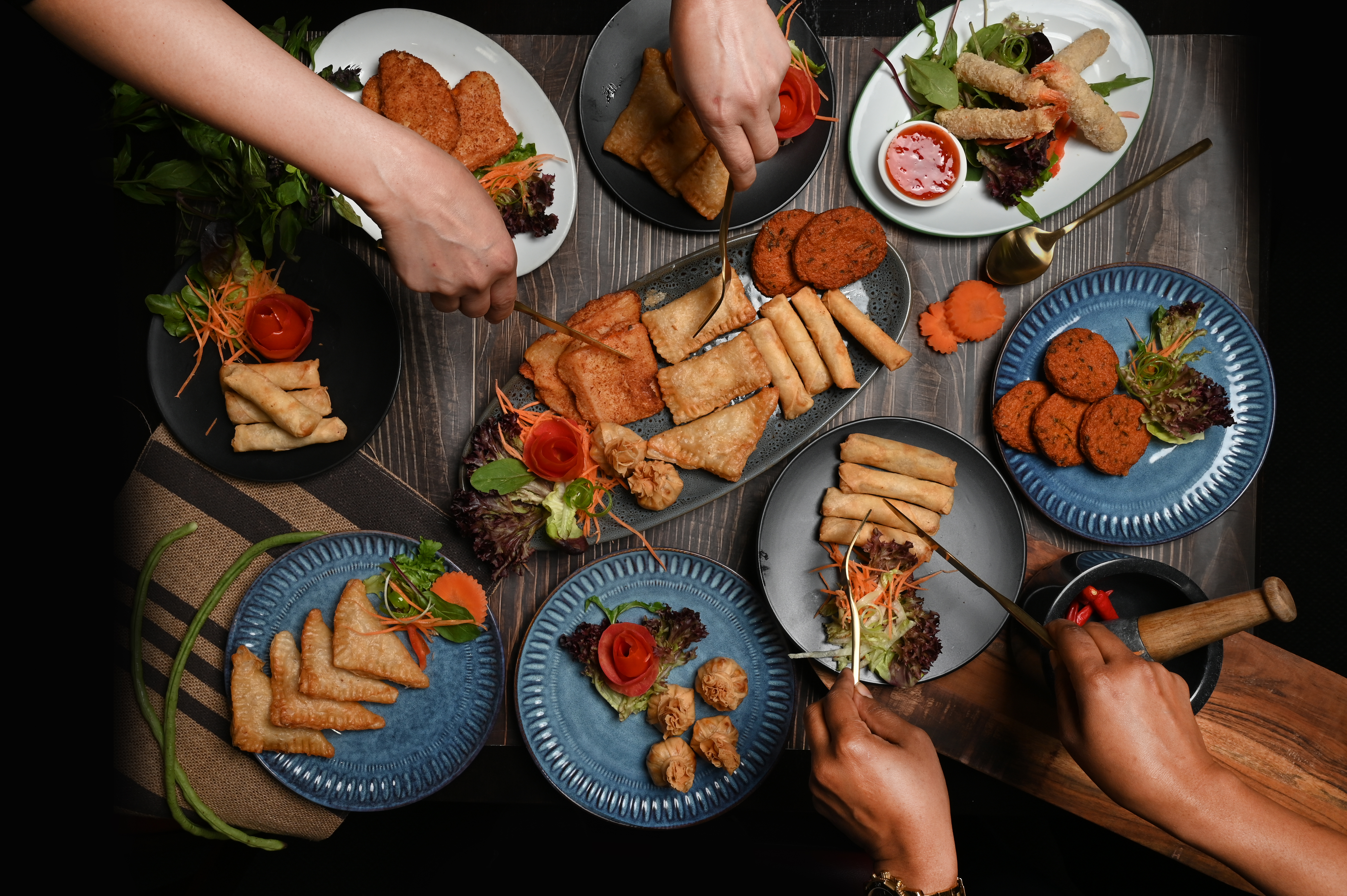 Arranged Food and Objects