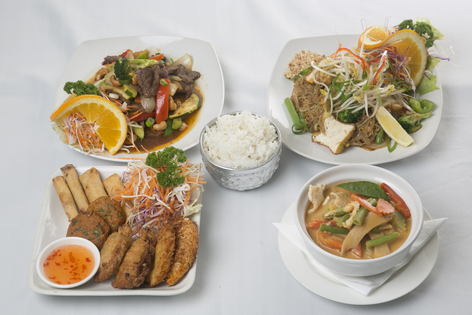 Arranged Food and Objects