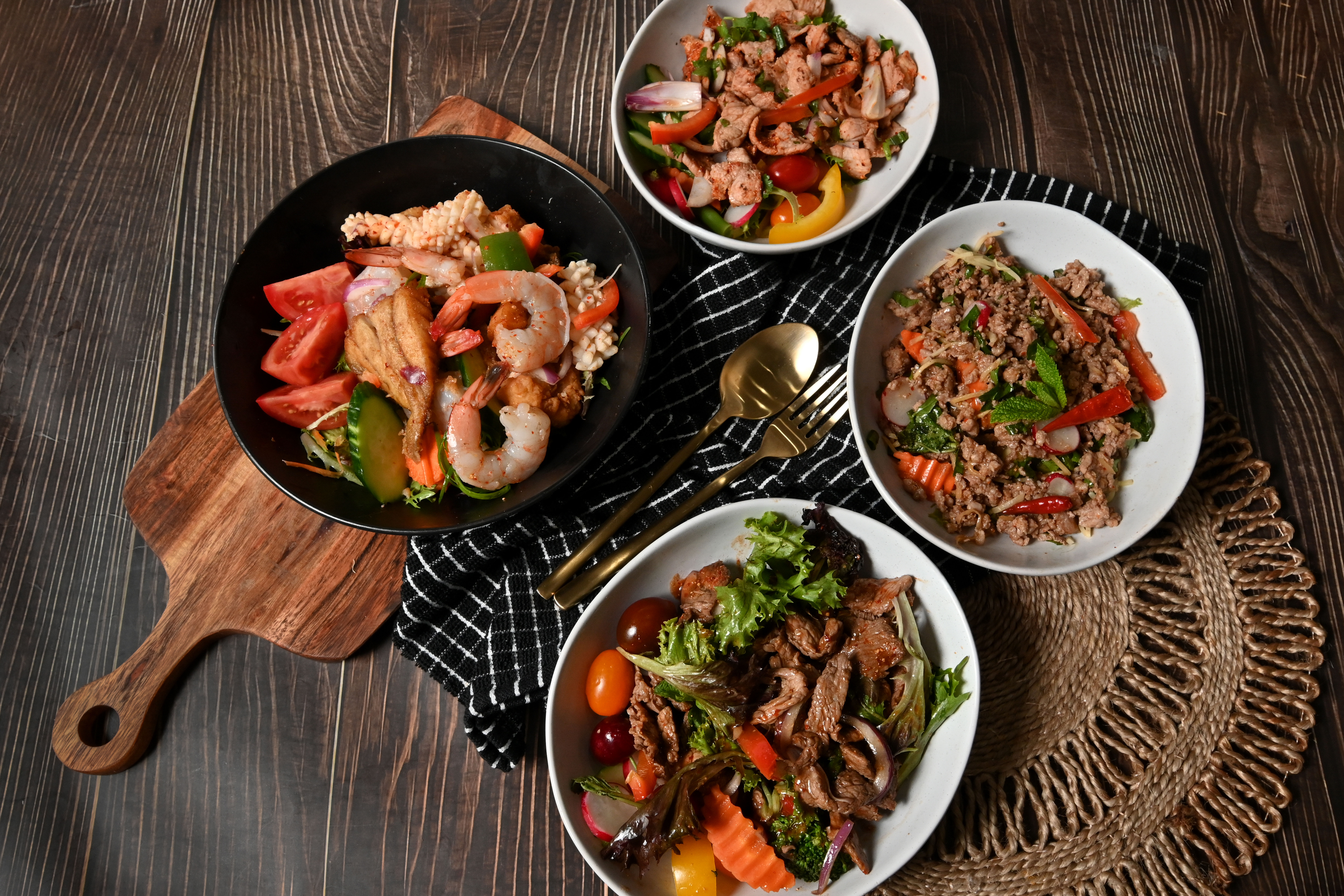 Arranged Food and Objects