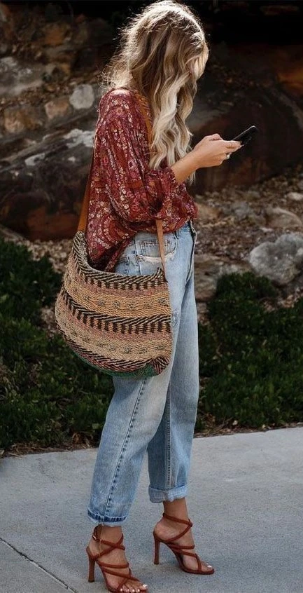 Look estilo boêmio chique