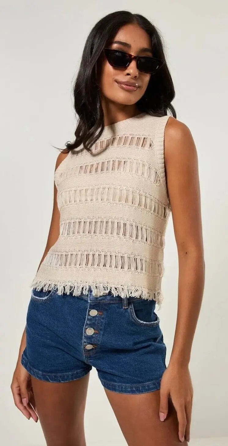 Blusa em tricô feminina Boho Dafiti