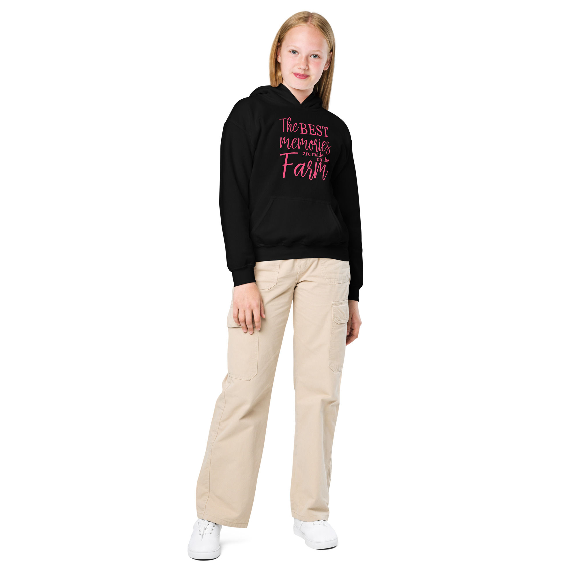 Pink Farm Memories Youth heavy blend hoodie