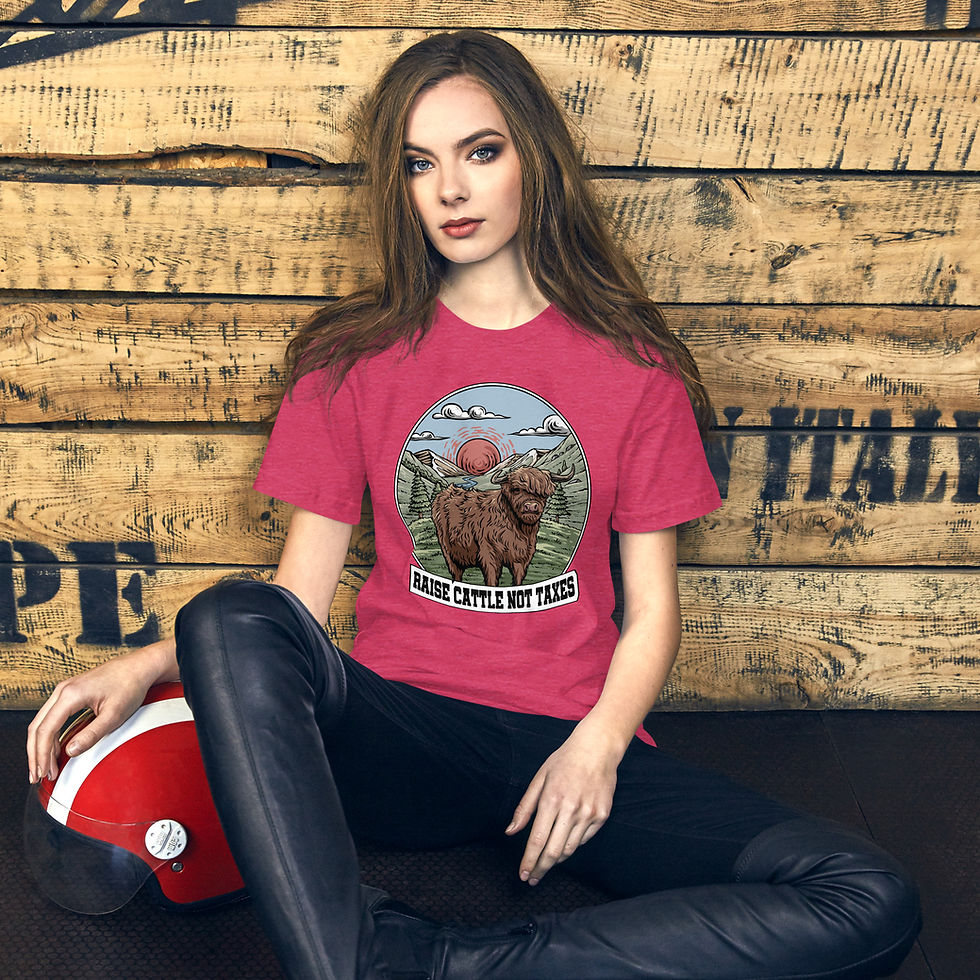 Thumbnail: Raise Cattle Not Taxes Adult t-shirt