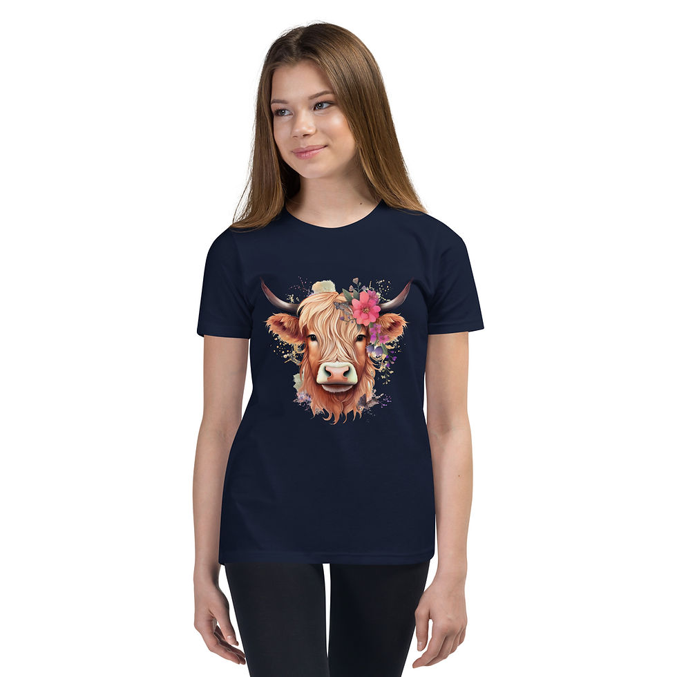 Thumbnail: Queen of the Pasture Youth Short Sleeve T-Shirt