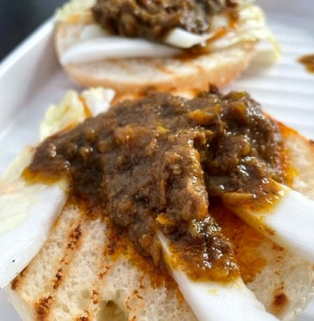 Curry Lamb Burger Breakfast Tasty-Easy-Simple
