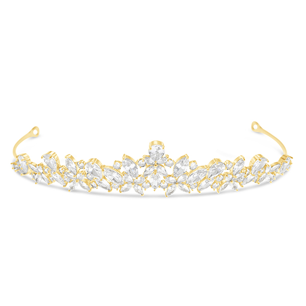 Bridal Gold Cubic Zirconia Tiara 149218