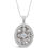 Thumbnail: Sterling Silver Cubic Zirconia Locket Necklace 144779