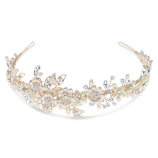 Bridal Rosegold Flower Headband 152451