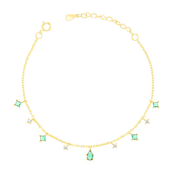 Gold Plated Sterling Silver Cubic Zirconia Bracelet 152235