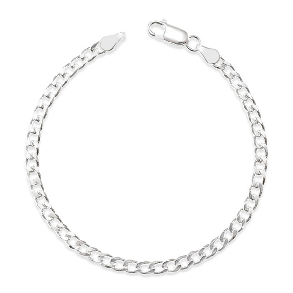 Sterling Silver 3.8mm Cuban 7" Inches Bracelet 142101