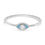 Thumbnail: Sterling Silver Cubic Zirconia Evil Eye Ring 149674