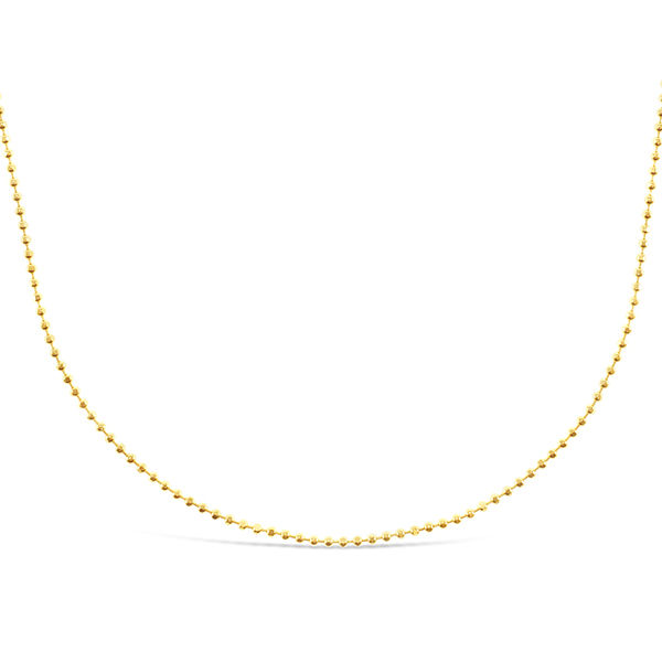Gold Plated Sterling Silver Bead Chain 142224