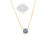Thumbnail: Bitter Sweet Gold Plated Cubic Zirconia Round  8 Heart 8 Arrow Cut Necklace 143475