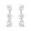 Thumbnail: Bridal Silver Cubic Zirconia Drop Earrings 145932