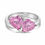 Thumbnail: Sterling Silver Cubic Zirconia Heart Ring 148613