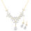 Thumbnail: Bridal Gold Cubic Zirconia Necklace & Earrings Set 149293