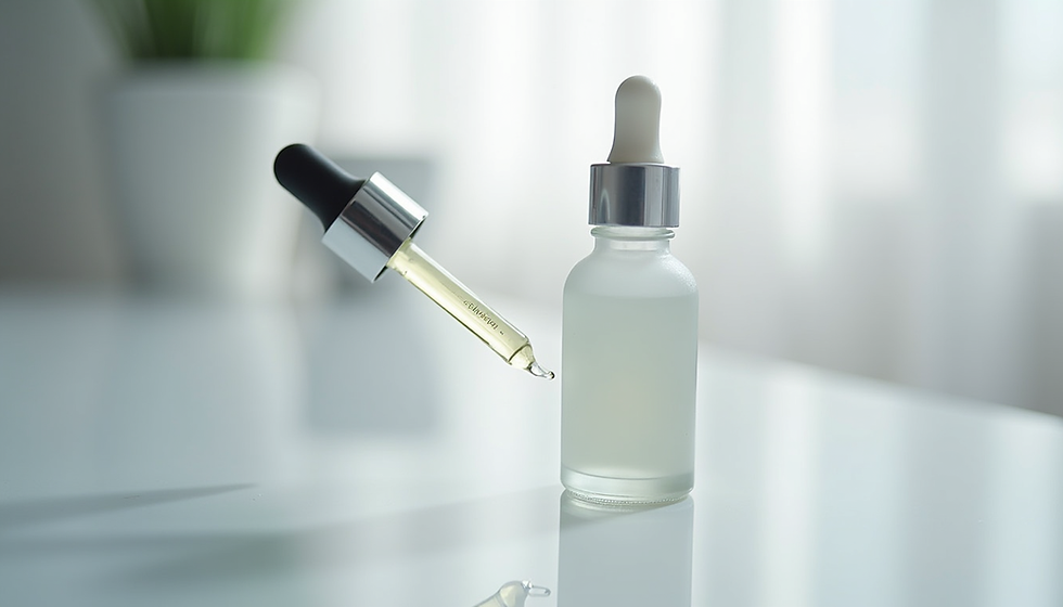 A bottle of hyaluronic acid