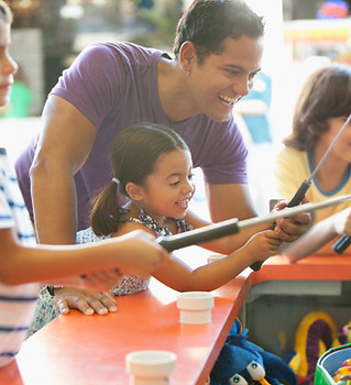 Kids Playing Carnival Game