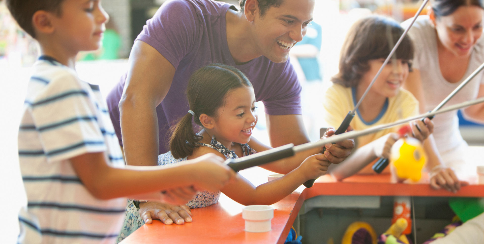 Kids Playing Carnival Game