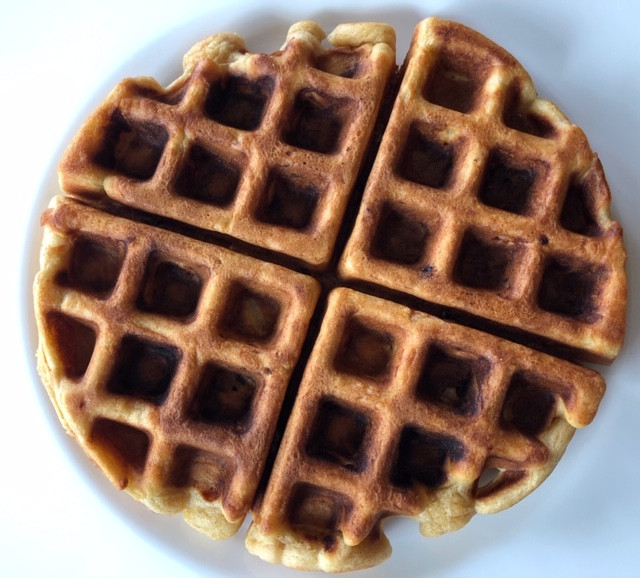 Ham, Apple, Cinnamon, All In A Waffle!! While Still Waiting For The Perfect Shape!!