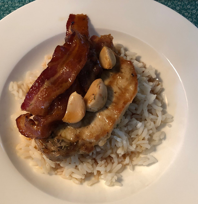 Pork Chops, Bacon, And Maple Syrup Too, Oh YUM!!