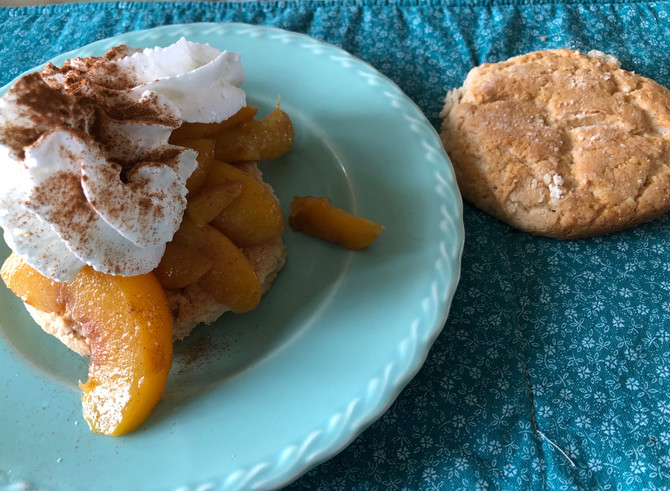 I Am So Dough Challenged Super Fast Peach Shortcake!! (But So What???)