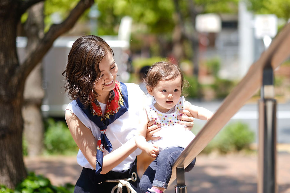 with daughter