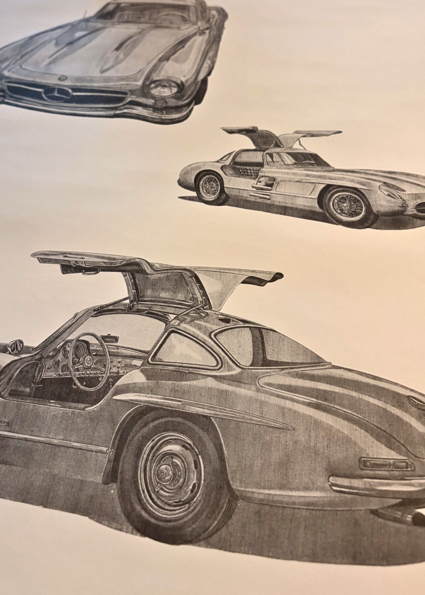 L.R. Daniels Mercedes-Benz 300 SL Gullwing Print - Limited 73/200 - 1980