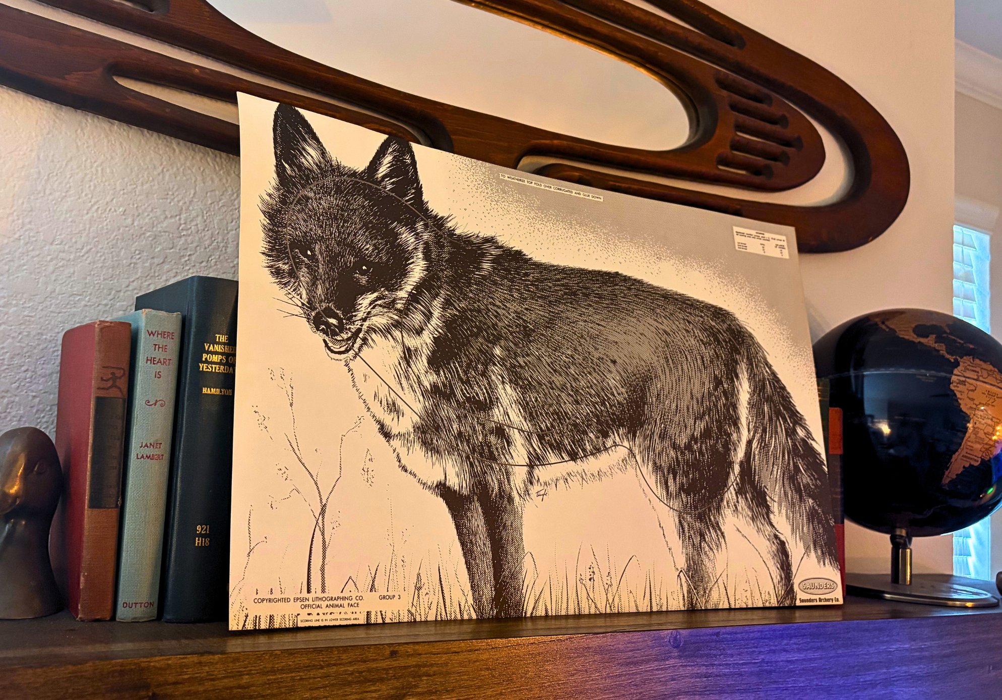 Vintage Saunders Fox Archery Target - Official Animal Face Group 3