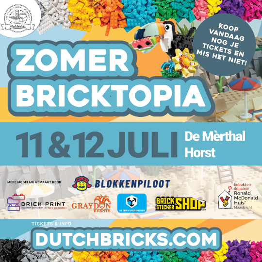 Bezoek onze Zomer Bricktopia op 11 en 12 juli in Horst