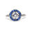 Thumbnail: Art Deco Sapphire Diamond Target Ring