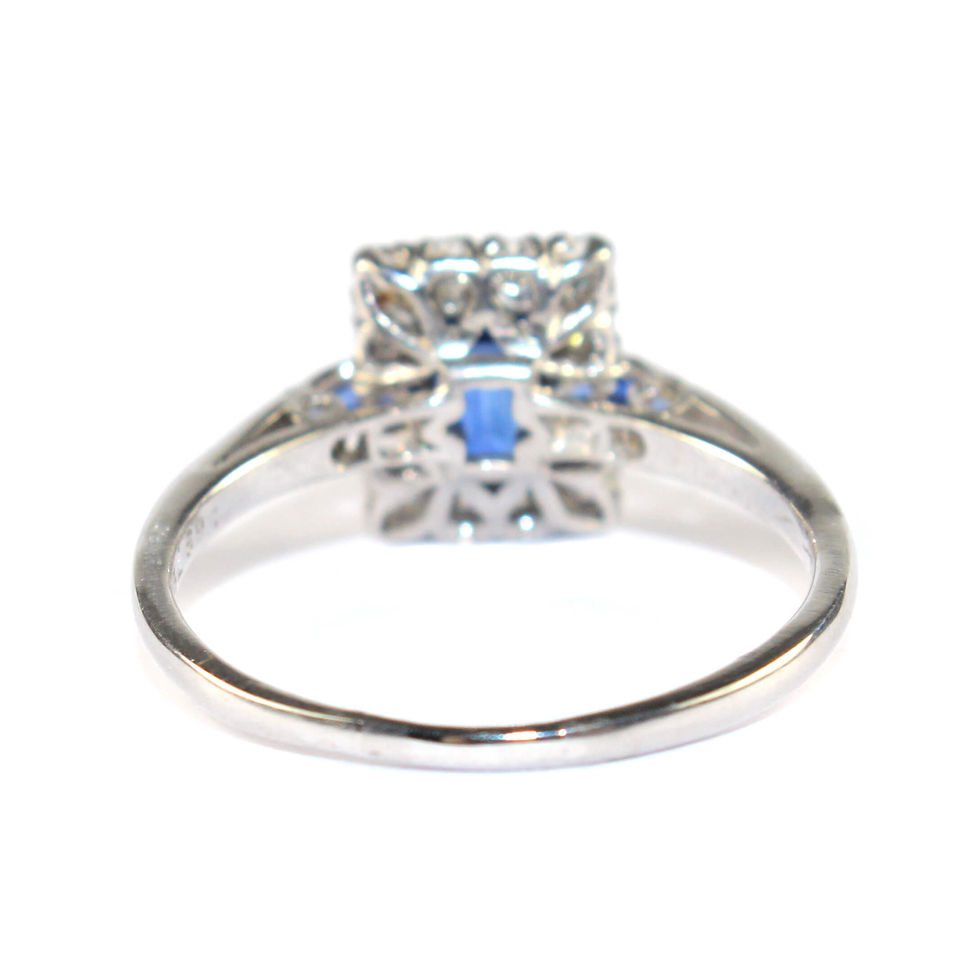 estate jewelry sapphire and diamond ring