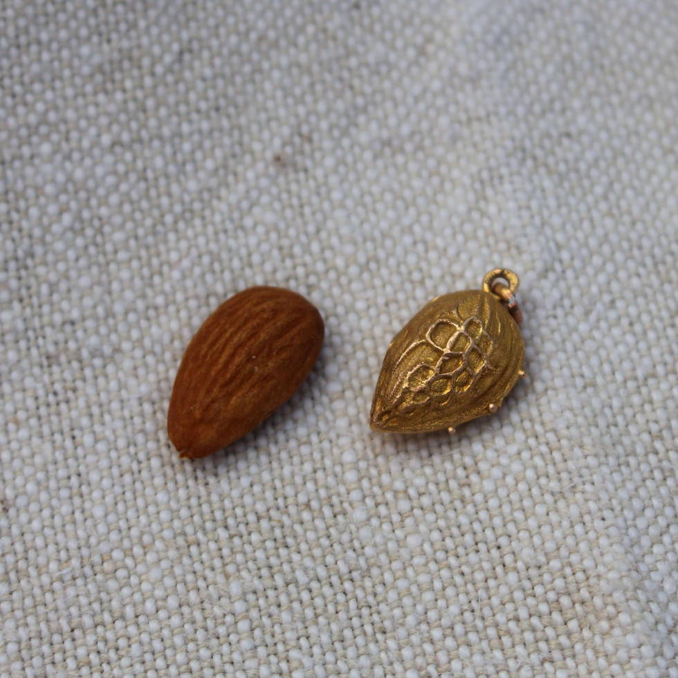 Gold Almond Pendant