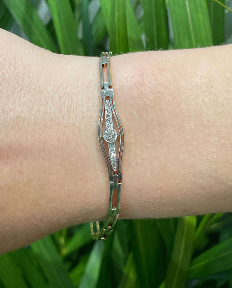 antique Diamond Panel Bracelet UK