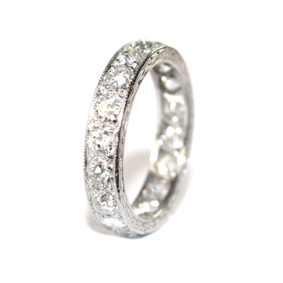 Art Deco Diamond Eternity Ring Size 6 1/4