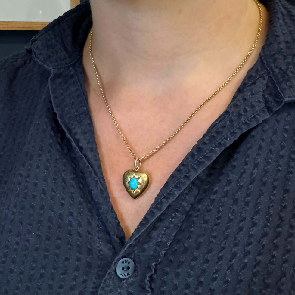 Antique Gold Heart Pendant shropshire