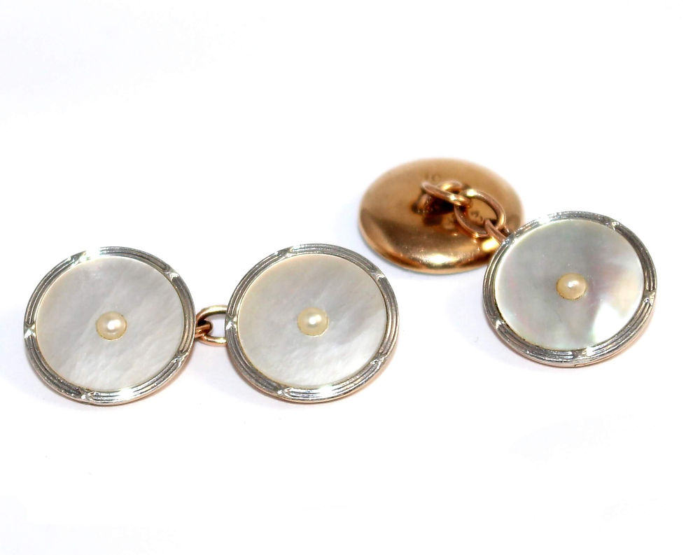 Edwardian Mother of Pearl Cufflinks