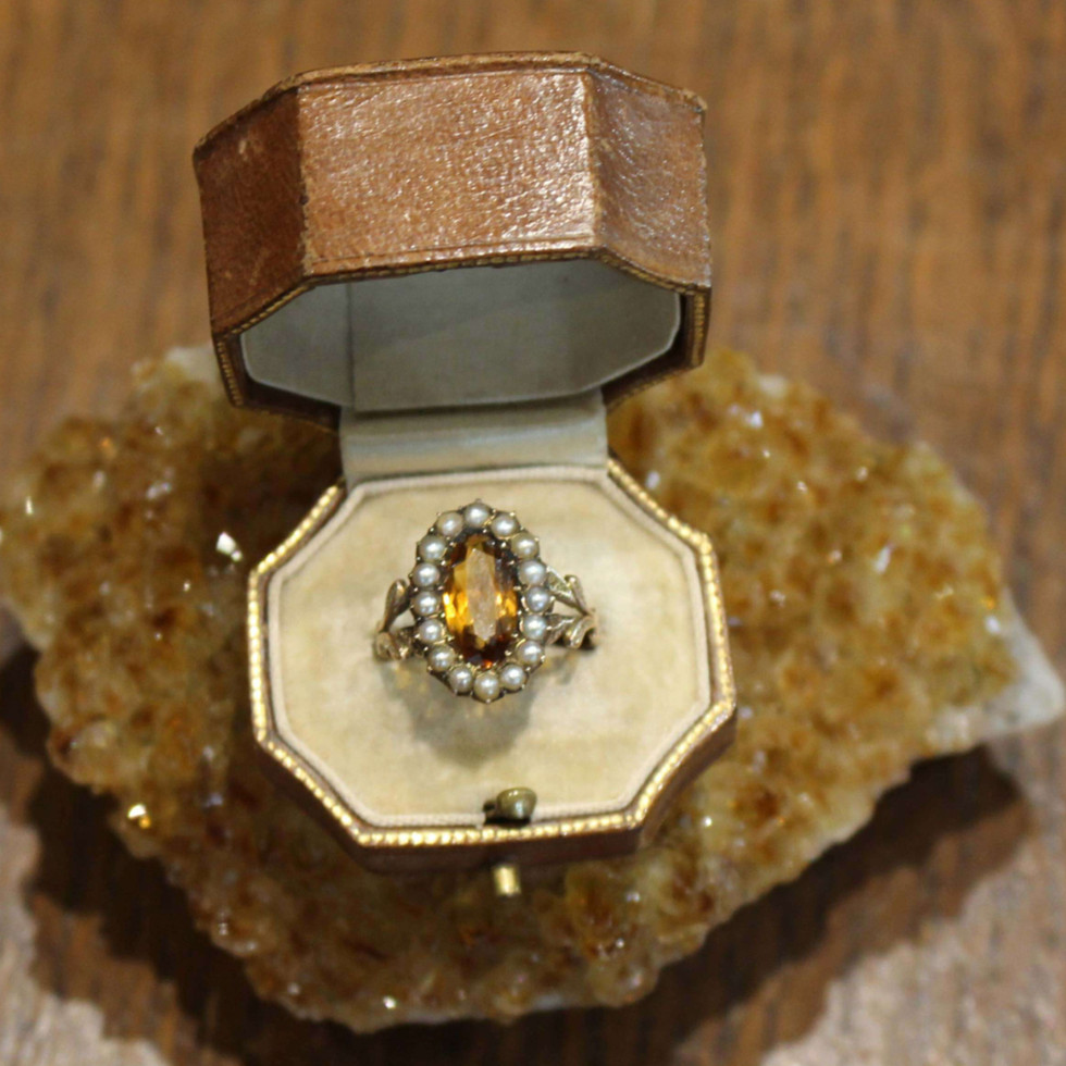 antique citrine ring