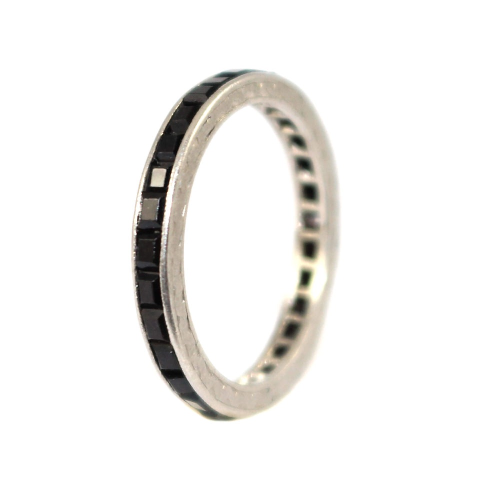 Art Deco Onyx Eternity Ring