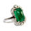 Thumbnail: Art Deco Cabochon Emerald & Diamond ring c.1935
