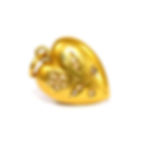 Victorian Flower 'Puffy' Heart Pendant